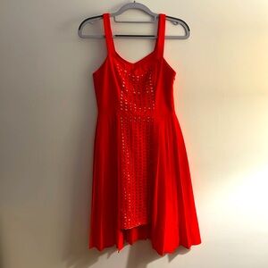 Dress with unique pleated and textured details. From Anthropologie.